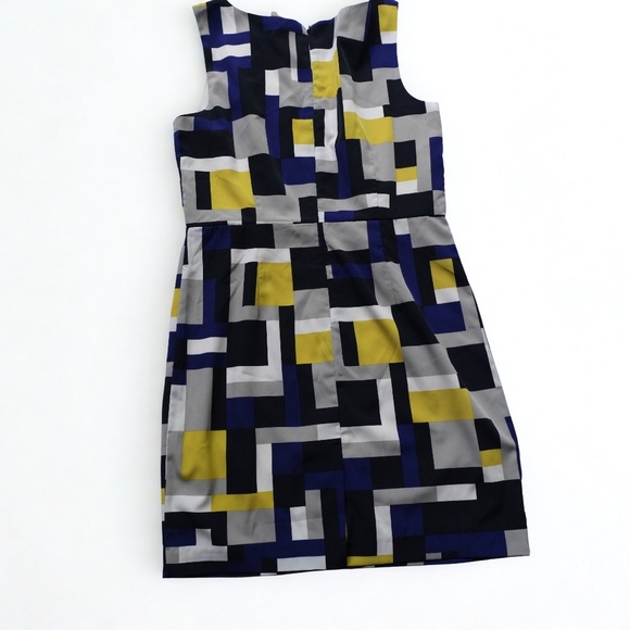 Banana Republic Color Block Midi Dress - Navy, Mustard, Charcoal, Black - Picture 4 of 8